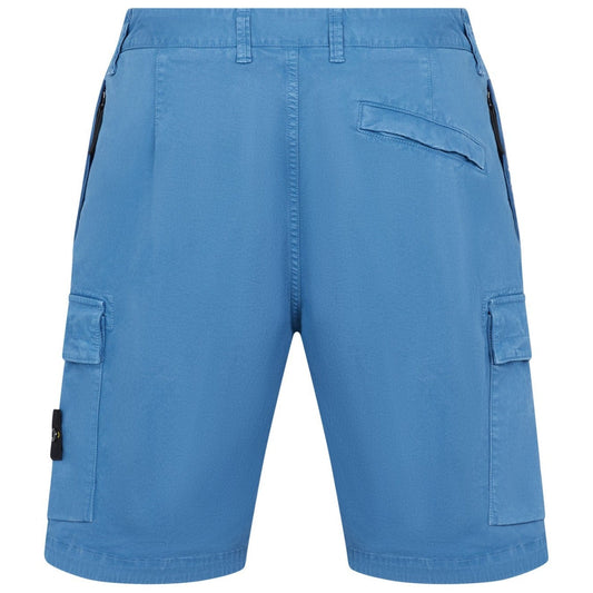 Stone Island Blue Bermuda Cargo Shorts