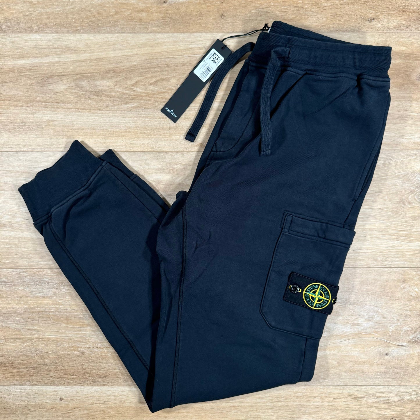 Stone Island Slim Fit Fleece Sweatpants in Navy