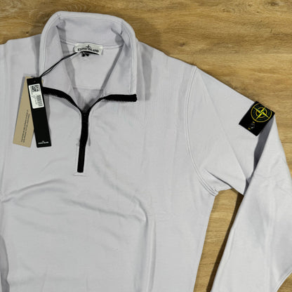 Stone Island Organic Cotton Half-Zip Sweatshirt in Lilac