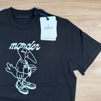 Moncler Mascot Logo Cotton T-Shirt in Black