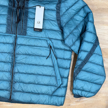C.P. Company D.D. Shell Goggle Down Jacket in Aegean Blue
