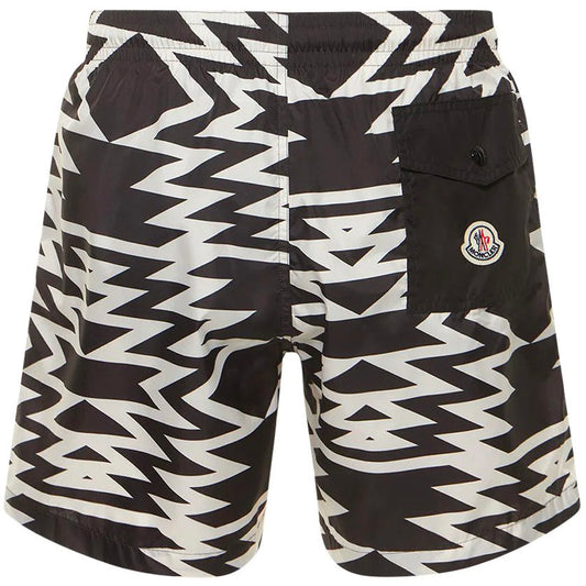 Moncler Black & White Swimshorts