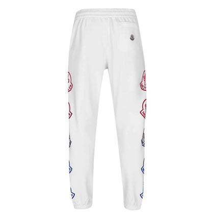 Moncler White Side Logo Sweatpants