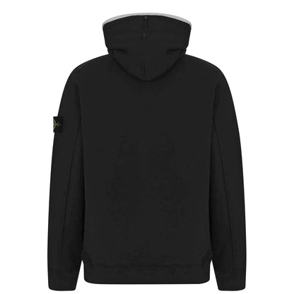 Stone Island Black Contrast Piping Hoodie