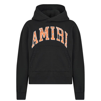 Amiri Black Bandana Logo Hoodie