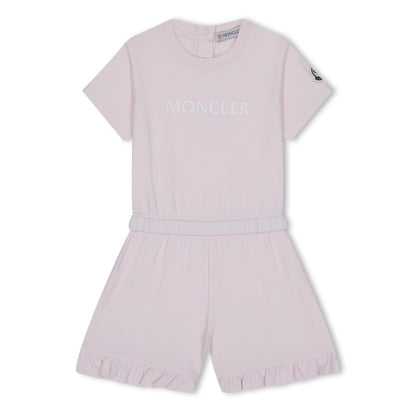 Infants Moncler Pink Logo Romper