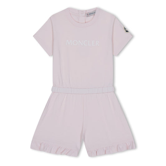 Infants Moncler Pink Logo Romper