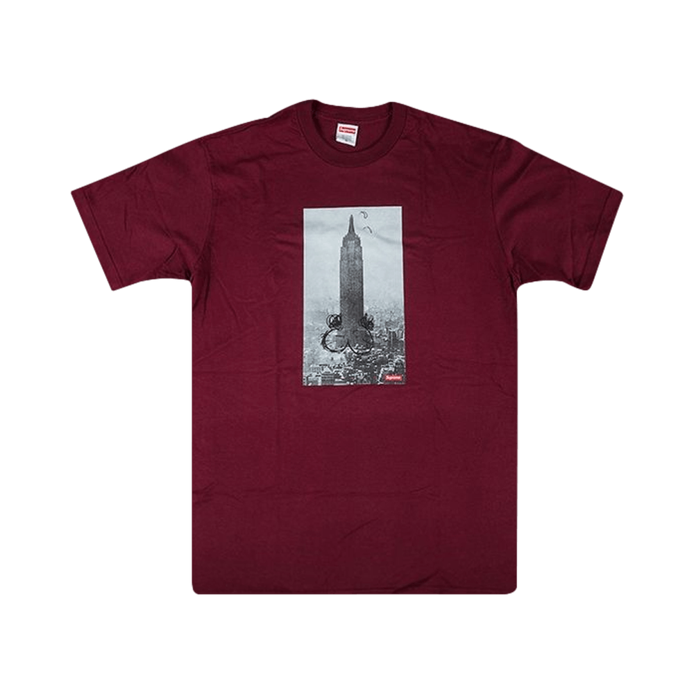 SUPREME MIKE KELLEY EMPIRE STATE BURGUNDY TEE