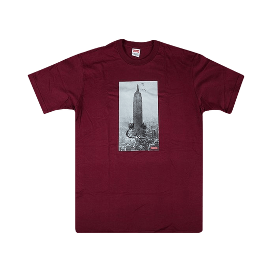 SUPREME MIKE KELLEY EMPIRE STATE BURGUNDY TEE