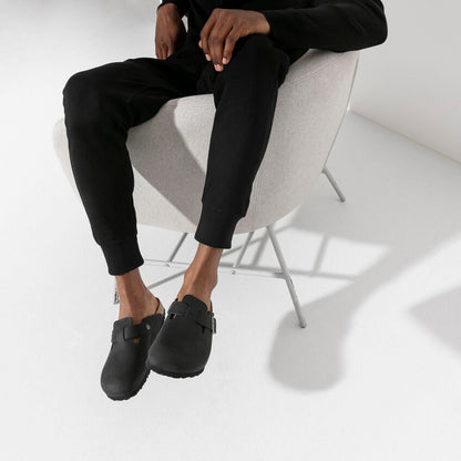 BIRKENSTOCK - BOSTON CLOGS 59461 - BLACK OILED LEATHER
