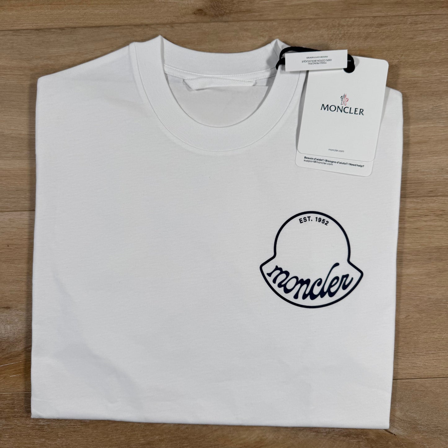 Moncler Archive Line Logo T-Shirt in White