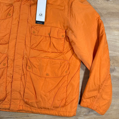C.P. Company Chrome-R Padded Goggle Jacket in Russet Orange