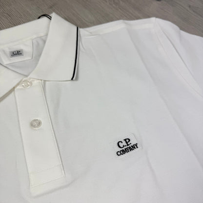 CP Company Piquet Polo Shirt - White