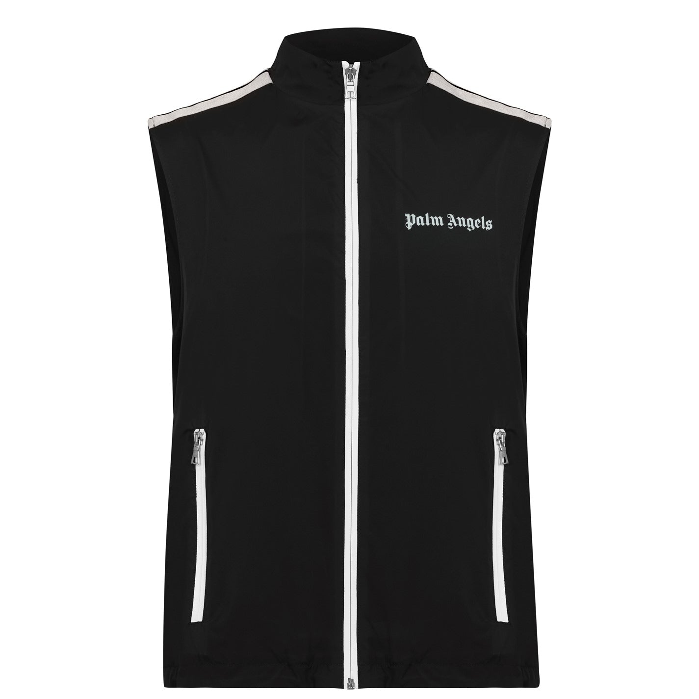 Palm Angels Black Nylon Track Gilet