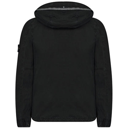 Stone Island Black Brushed Hooded Overshirt