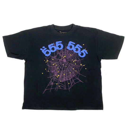 SP5DER WORLDWIDE WEB ANGEL NUMBER T-SHIRT BLACK