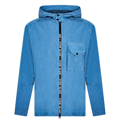 Stone Island Blue Logo Zip Jacket