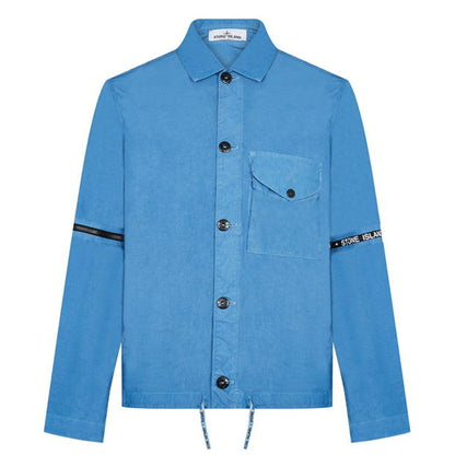 Stone Island Blue Logo Zip Jacket