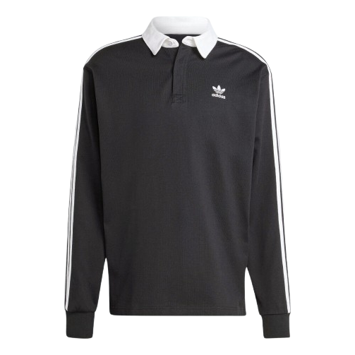 adidas ADICOLOR Long-sleeved Polo Shirt 'Black' IZ4806