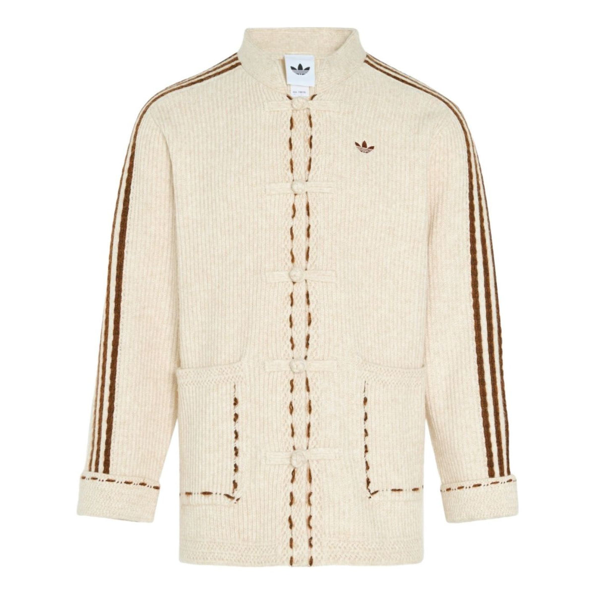 adidas New Year Knit Jacket Asia Sizing 'Light Brown' KR5065