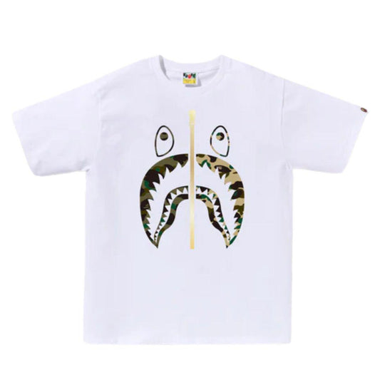 BAPE 1ST CAMO SEPARATE SHARK T-SHIRT WHITE