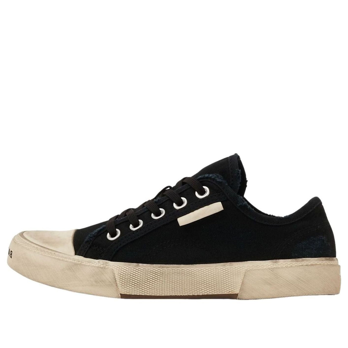 (WMNS) Balenciaga Paris Low Top Sneakers 'Black Destroyed Cotton and White Rubber' 688757W3RC21090