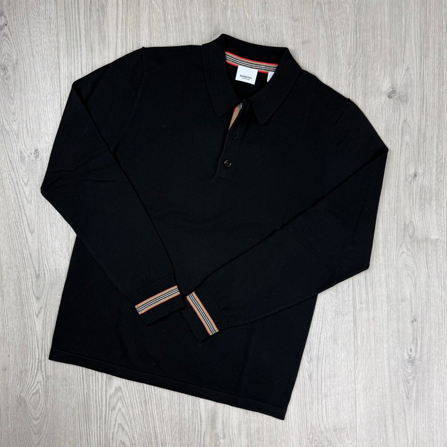 Burberry 'Pace' Knit Polo Shirt - Black