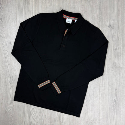 Burberry 'Pace' Knit Polo Shirt - Black