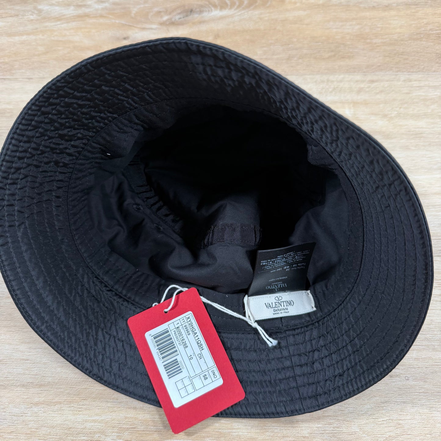Valentino V Logo Bucket Hat in Black