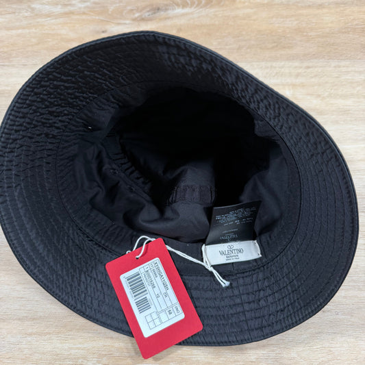 Valentino V Logo Bucket Hat in Black