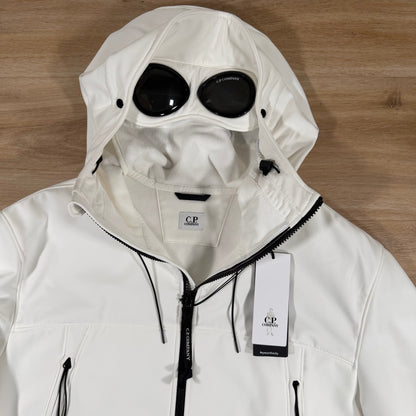 C.P. Company Shell-R Goggle Jacket in Gauze White