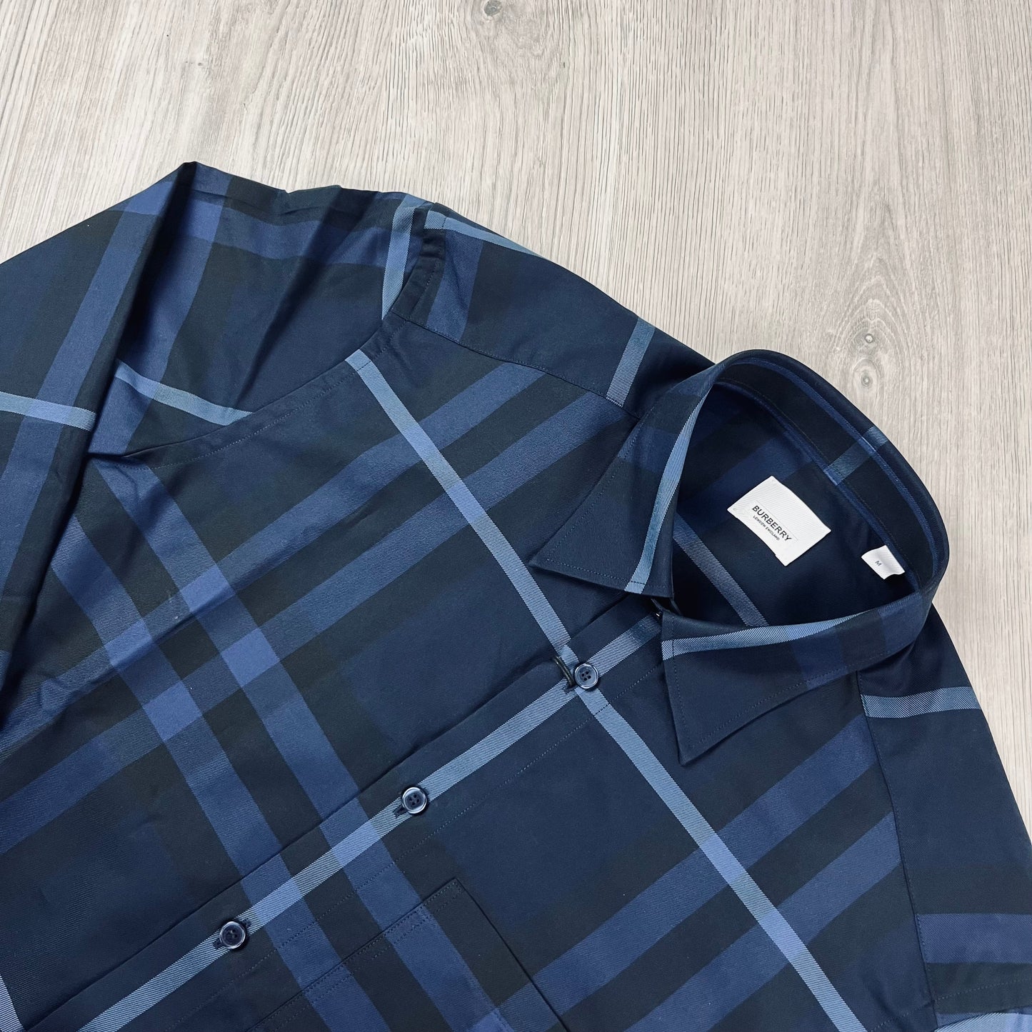 Burberry Check Shirt - Blue