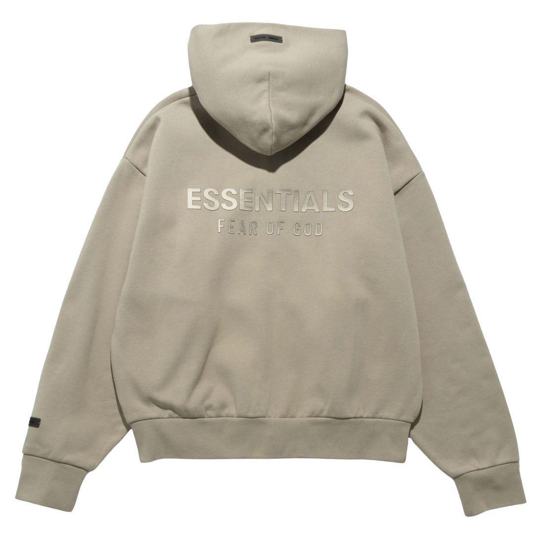 ESSENTIALS FOG CLASSIC FIT ZIP UP HOODIE TIMBER SS25