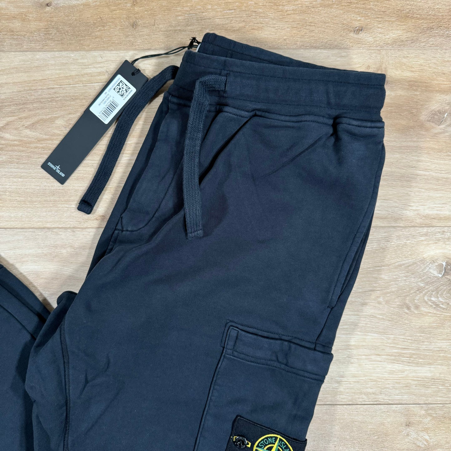 Stone Island Slim Fit Fleece Sweatpants in Navy