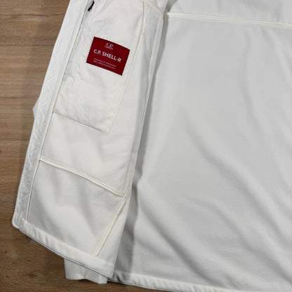 C.P. Company Shell-R Goggle Jacket in Gauze White