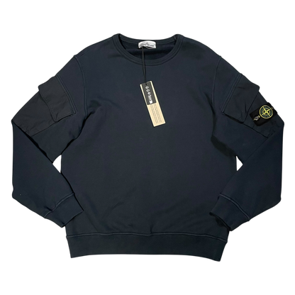 Stone Island Soft Organic Cotton Sleeve Pocket Sweater