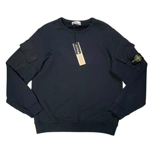 Stone Island Soft Organic Cotton Sleeve Pocket Sweater