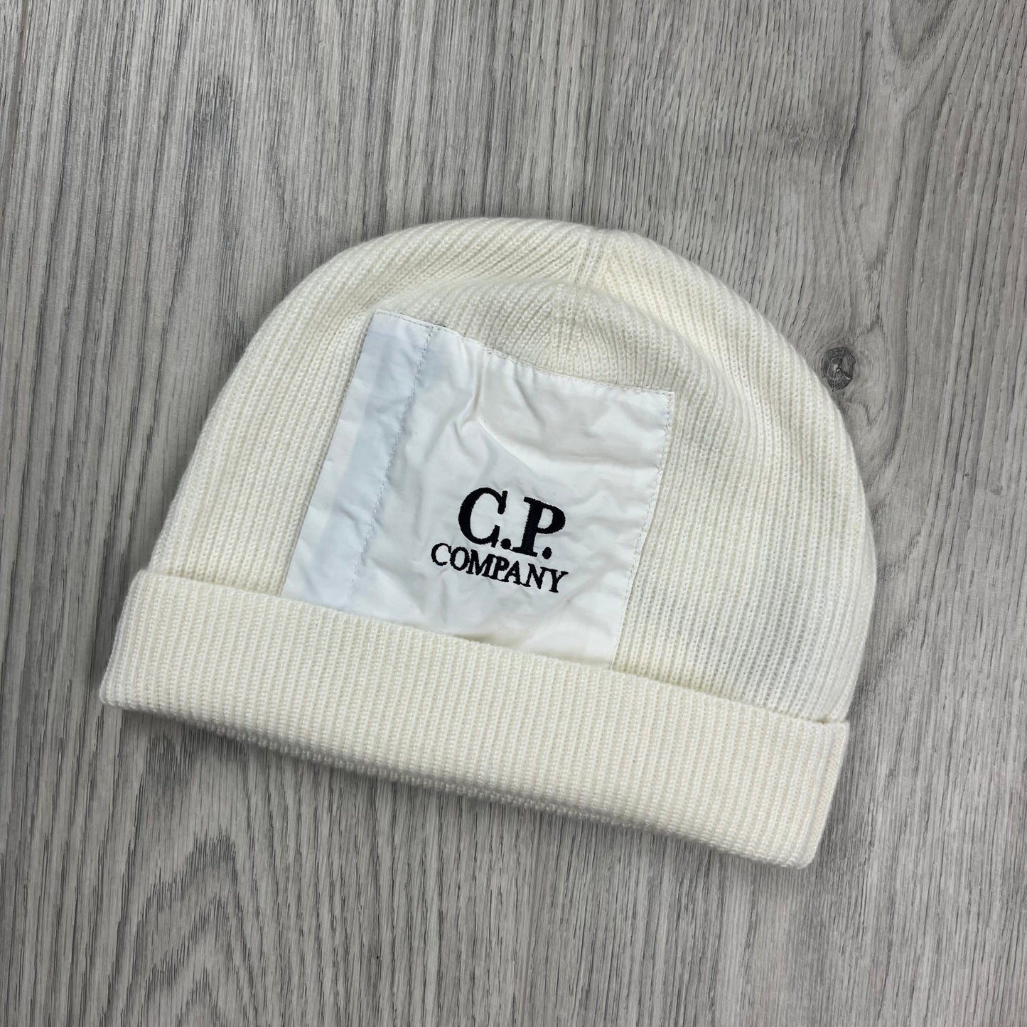 CP Company Patch Beanie - White