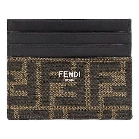 Fendi SS26 FF Jacquard Card Holder 'Brown' 7M0164ALWKF0L3T