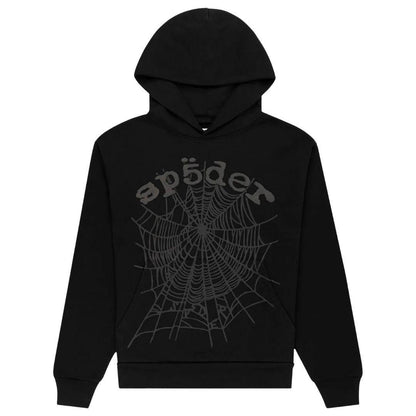 SP5DER PHANTOM WEB HOODIE BLACK