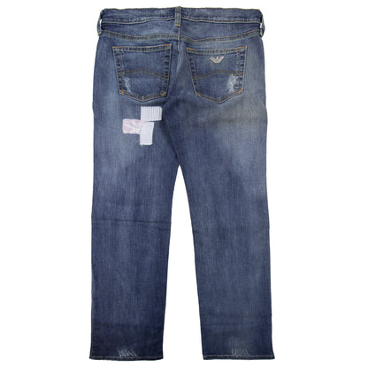 Womens Patchwork Jeans Denim 25"