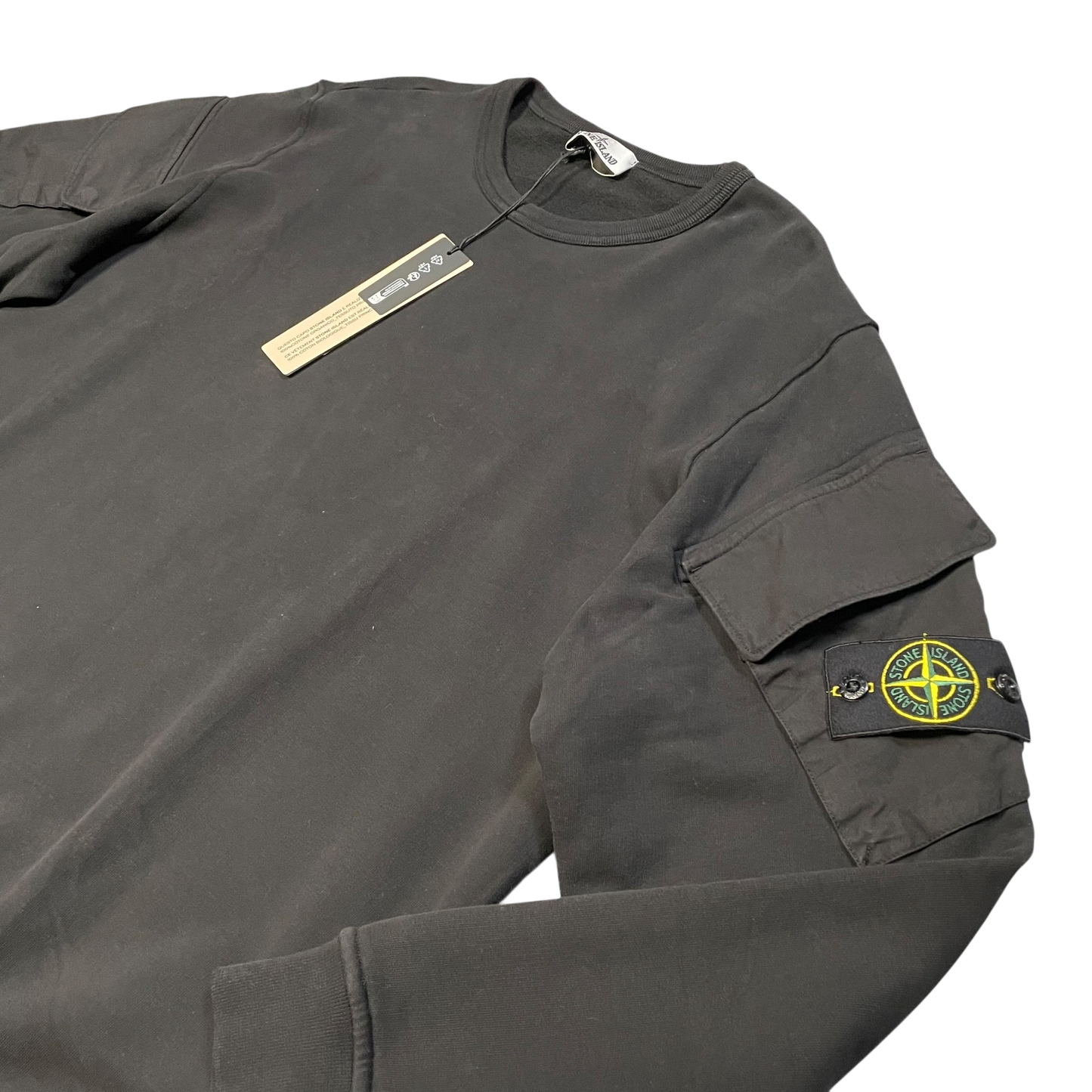 Stone Island Soft Organic Cotton Sleeve Pocket Sweater