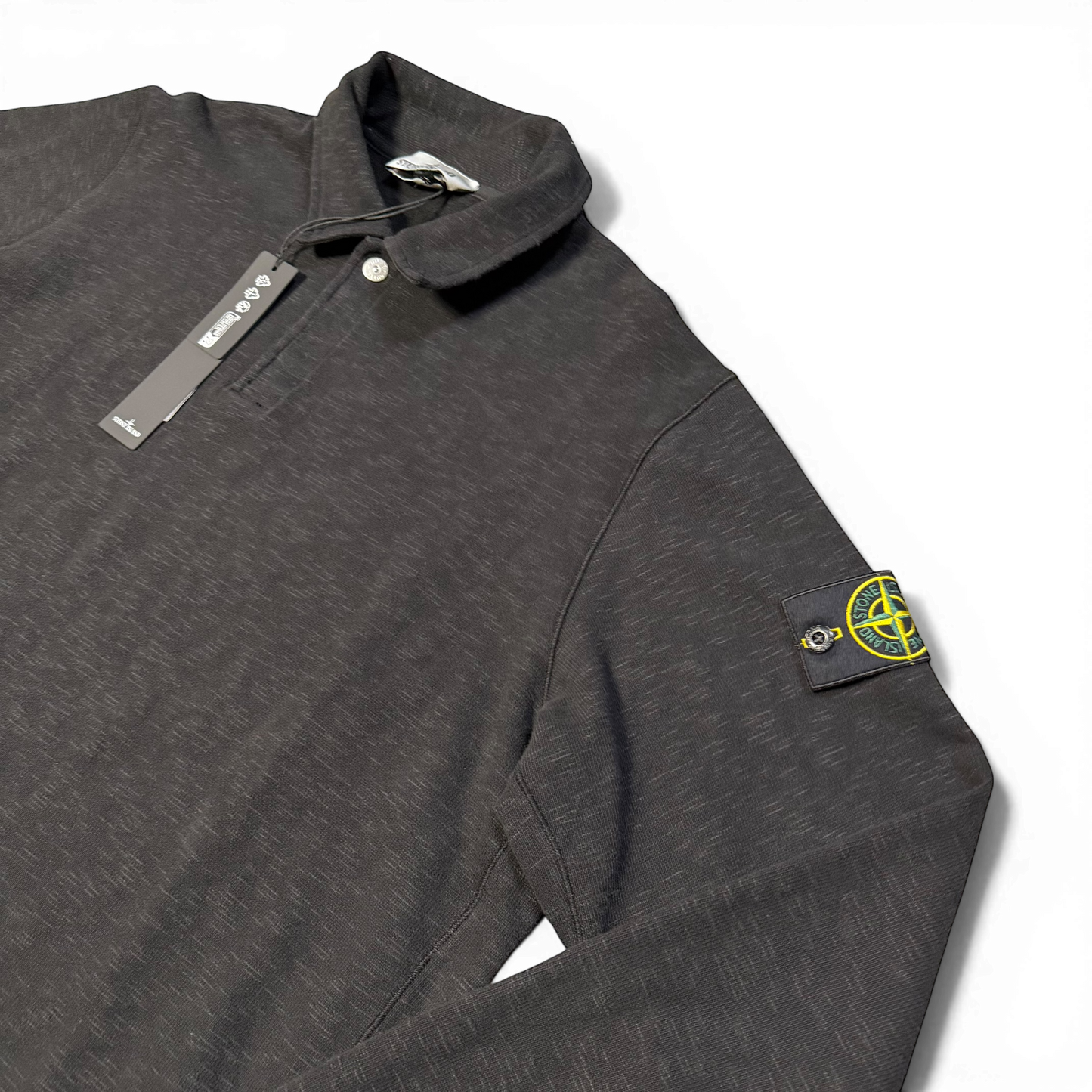 Stone Island 1/4 Polo Sweater Garment Dye