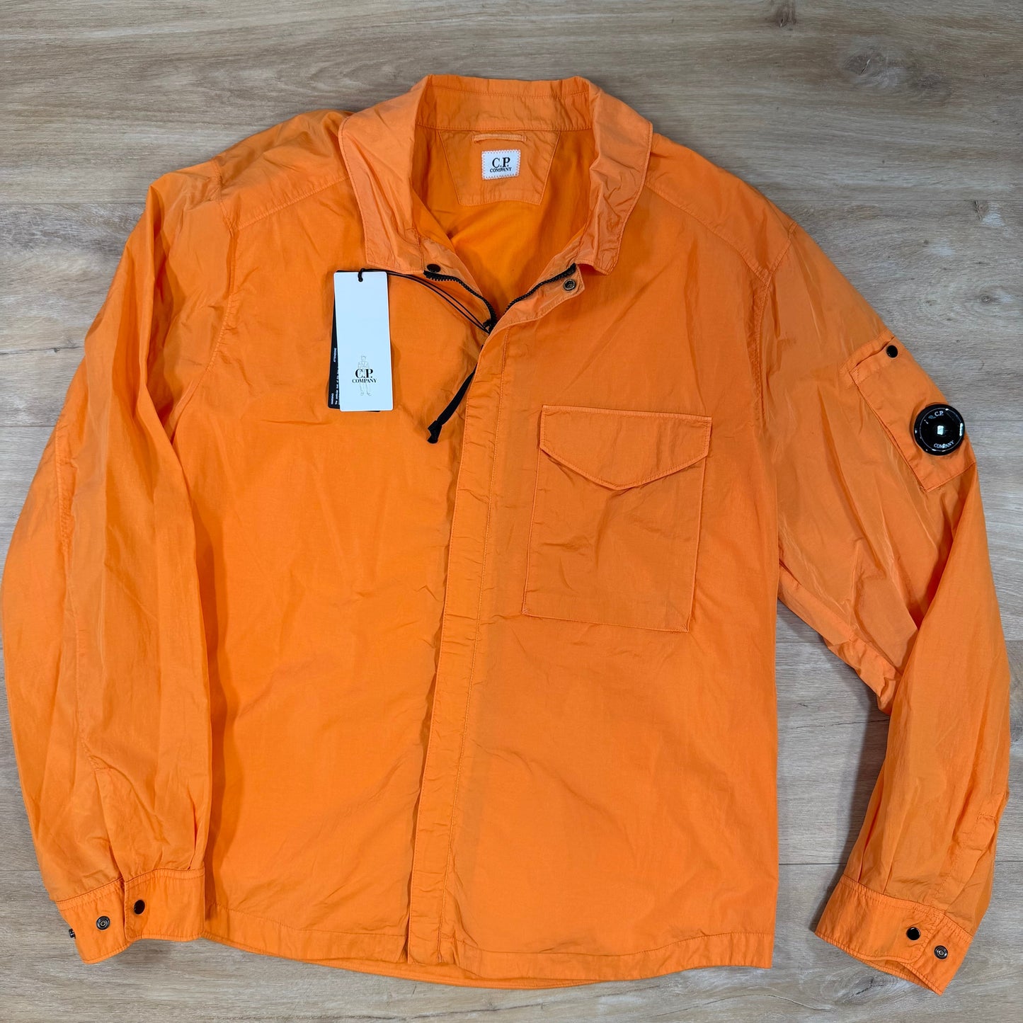 C.P. Company Chrome-R Lens Overshirt in Russet Orange