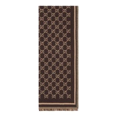 Gucci 25 GG Wool Jacquard Scarf 'Brown Beige' 836264-4G386-2079