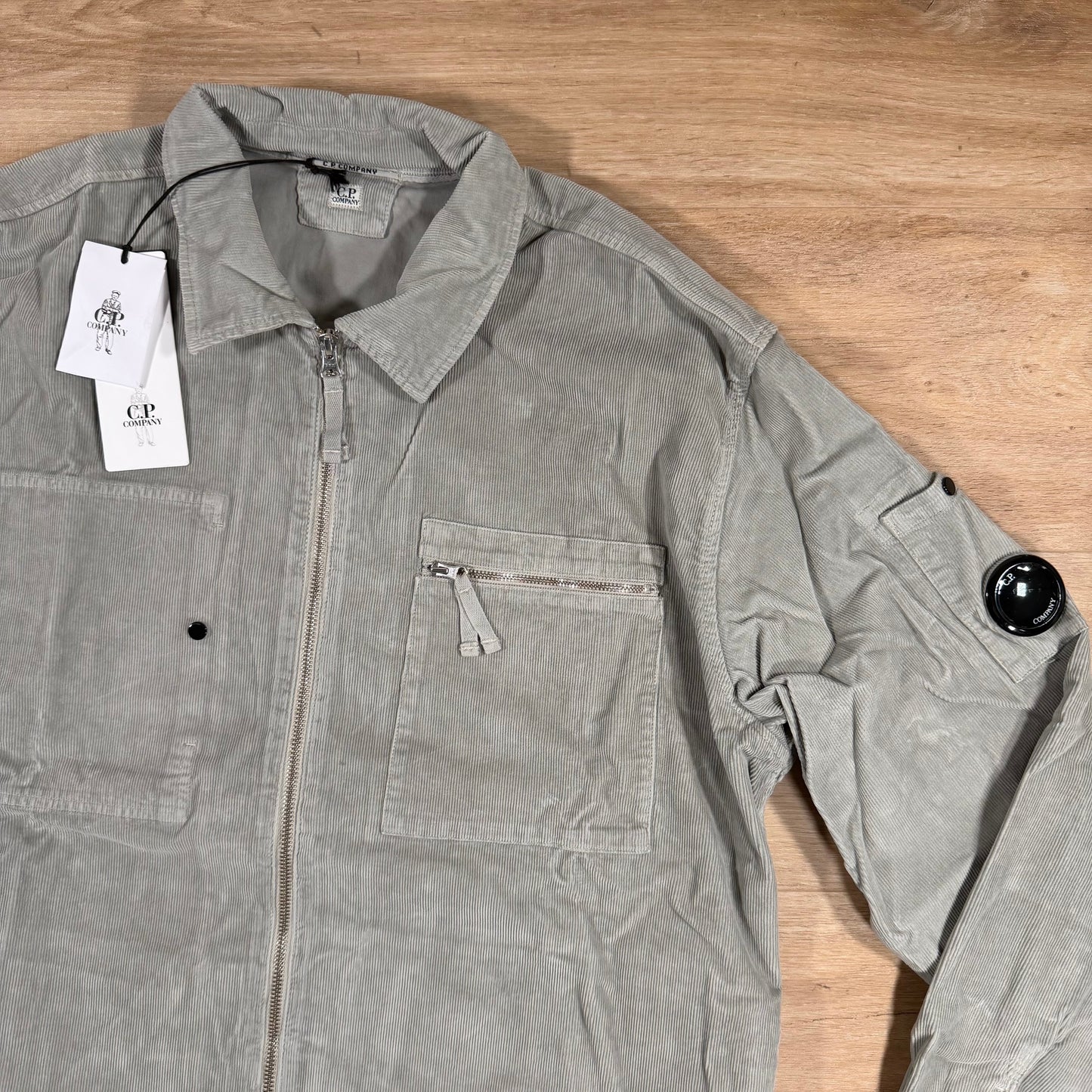 C.P. Company Corduroy Lens Overshirt in London Fog