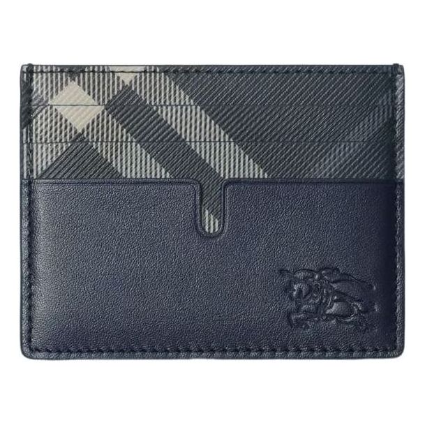 Burberry 26 Tall Pop Check Card Case 'Midnight Blue' 81189201