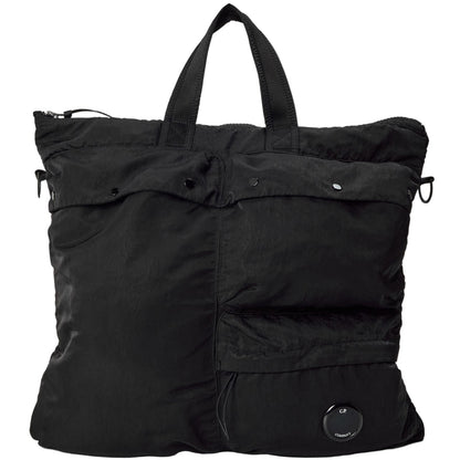 CP Company Chrome Black Nylon B Lens Tote
