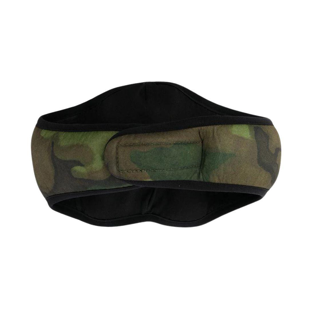 PALM ANGELS LOGO PRINT FACE MASK CAMO