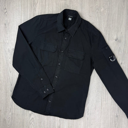 CP Company Button Overshirt - Black